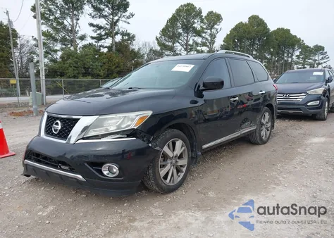 2014 Nissan Pathfinder Platinum z USA, uszkodzony, nr VIN 5N1AR2MNXEC680390